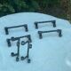 6 knife holders in vintage black wrought iron