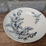 Old Lonchamp ceramic plate, Chardon Terre de fer model