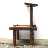 Antique African Baoulé wooden chair, early 20th century
