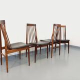 Set of 4 vintage Scandinavian style rosewood chairs from the 60s, by Ernst Martin Dettinger