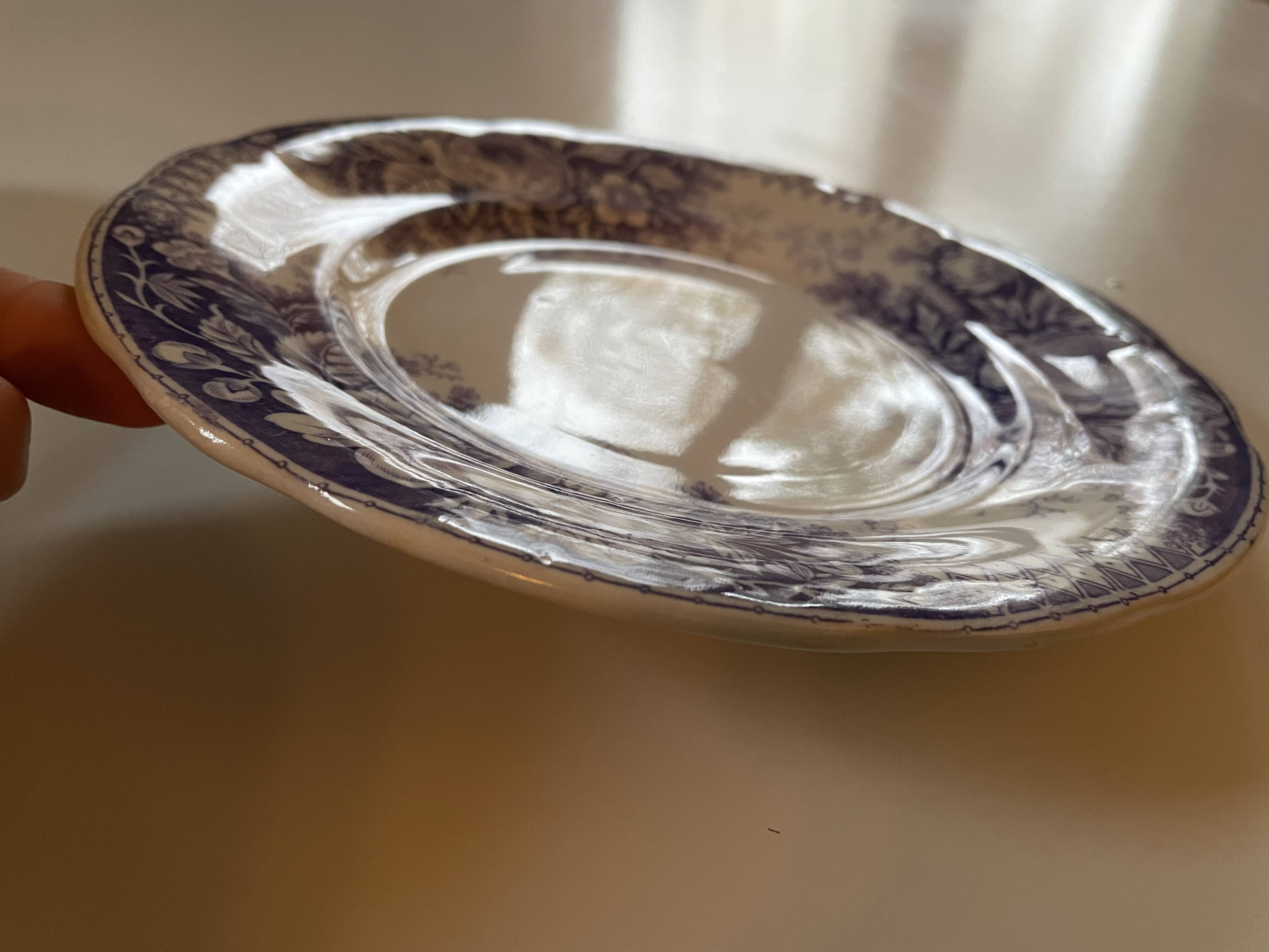 Assiettes dessert Sarreguemines modèle Jardinière XIXEME