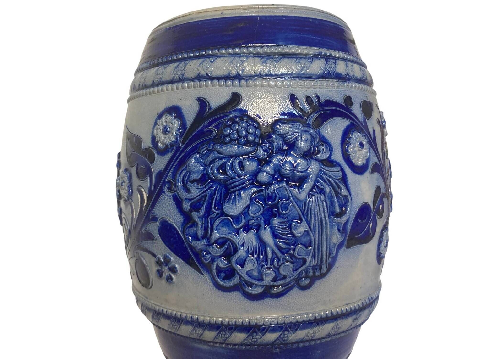 Ancien vase grès émaillé Westerwald début XXème