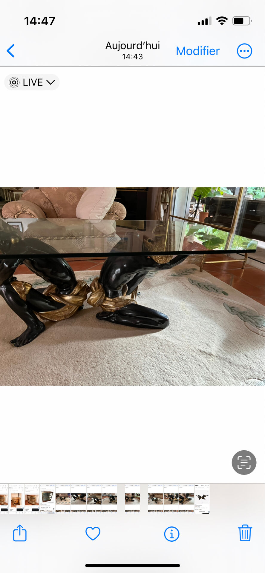 Rare very beautiful Art Deco coffee table