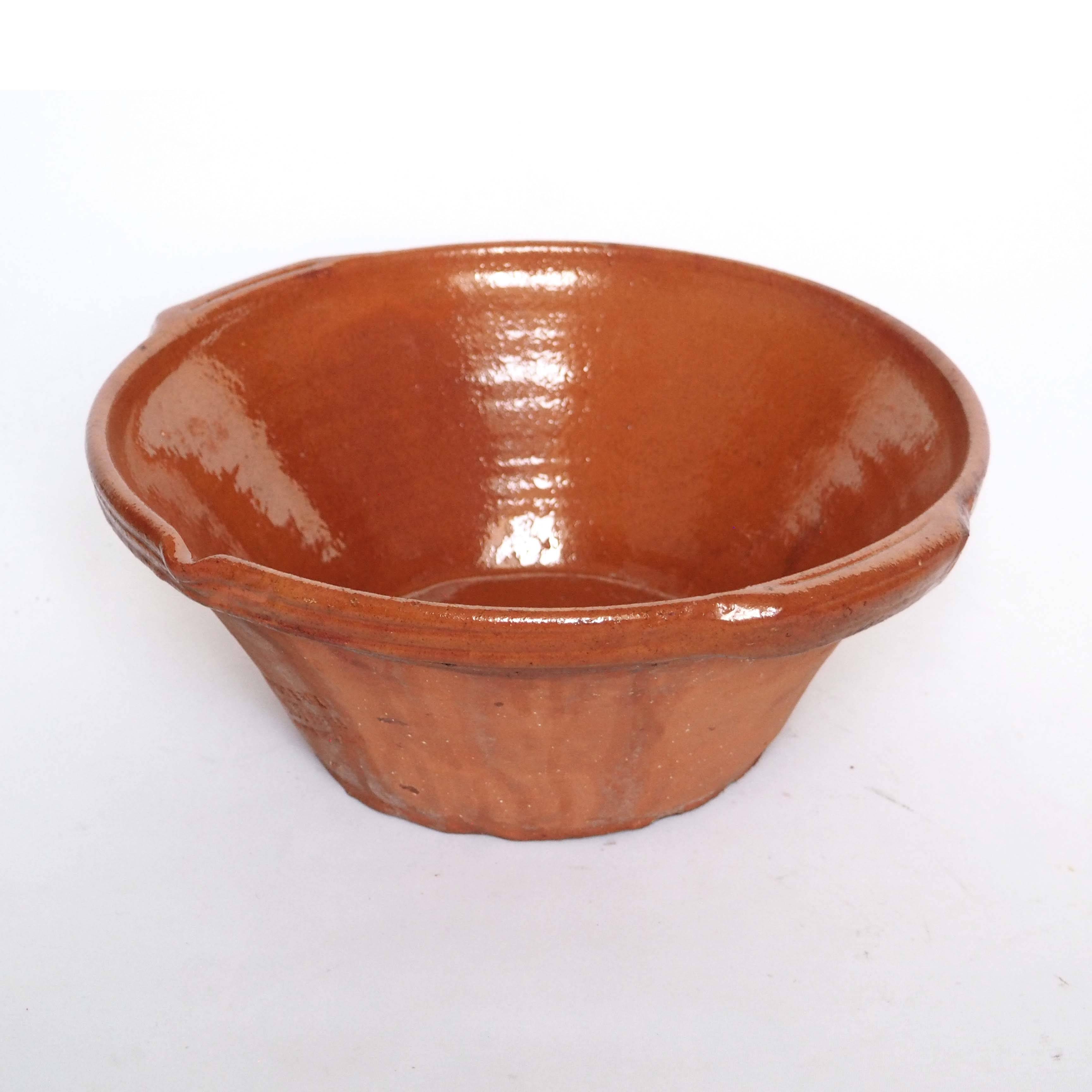 Enamelled terracotta salad bowl