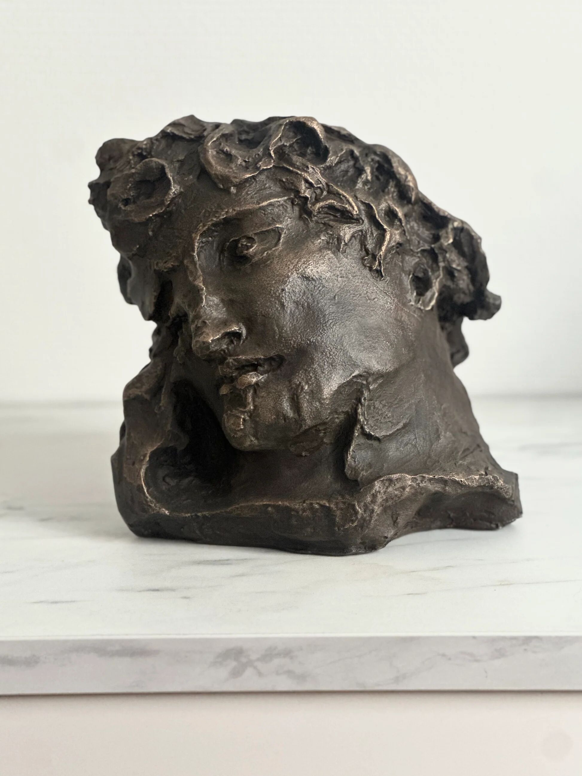 "The youth" — Claude Mary, bronze with patina, original numbered edition, 1992