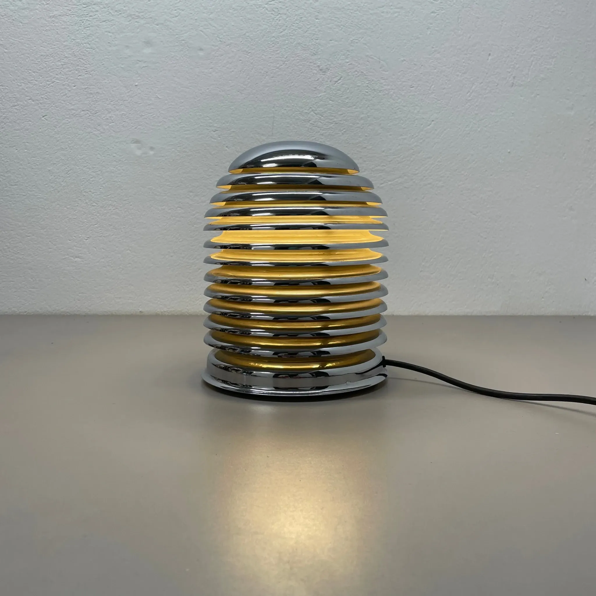 Vintage Table Lamp made of Chromed Metal by Kazuo Motozawa for Staff Leuchten, Germany, 1970s