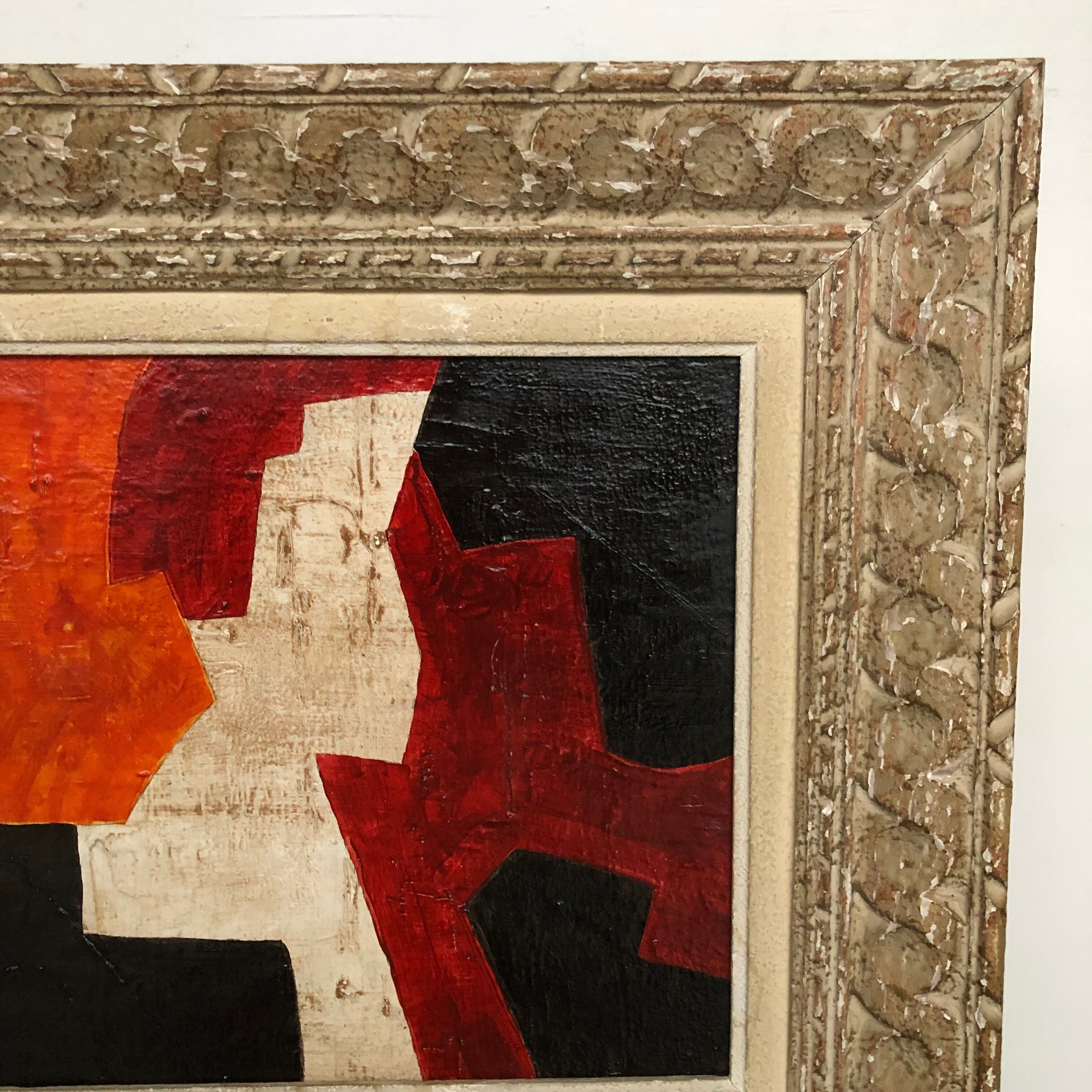 Framed abstract painting