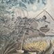 La Roche Laffitte (Born in 1943) - Watercolour drawing on silk Wolf trap