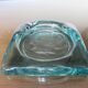 Saint Gobain ashtray in sky blue transparent glass 70s