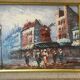 Caroline Burnett (1877-1950) Oil on canvas - Parisian Scene Moul