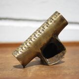 Vintage Dog Head Bronze Pen Holder
