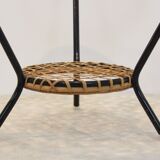 Original wicker glass table for Rohé Noordwolde, Netherlands
