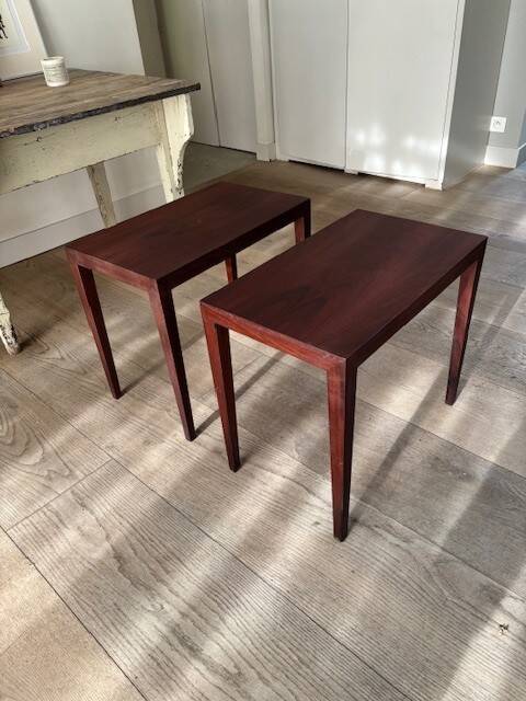 2 rosewood bedside tables by Severin Hansen - Denmark 1960s