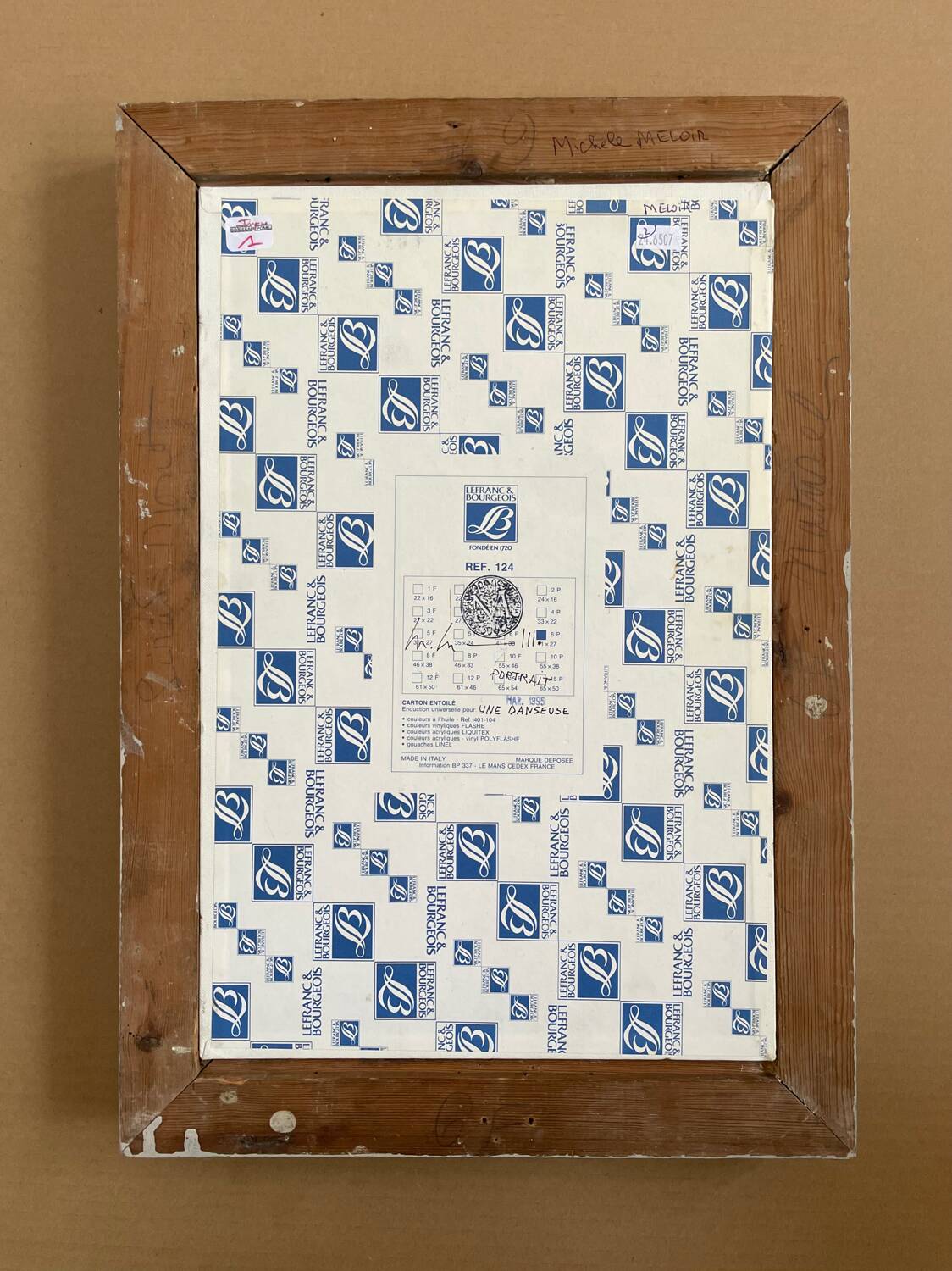 Portrait, oil on cardboard