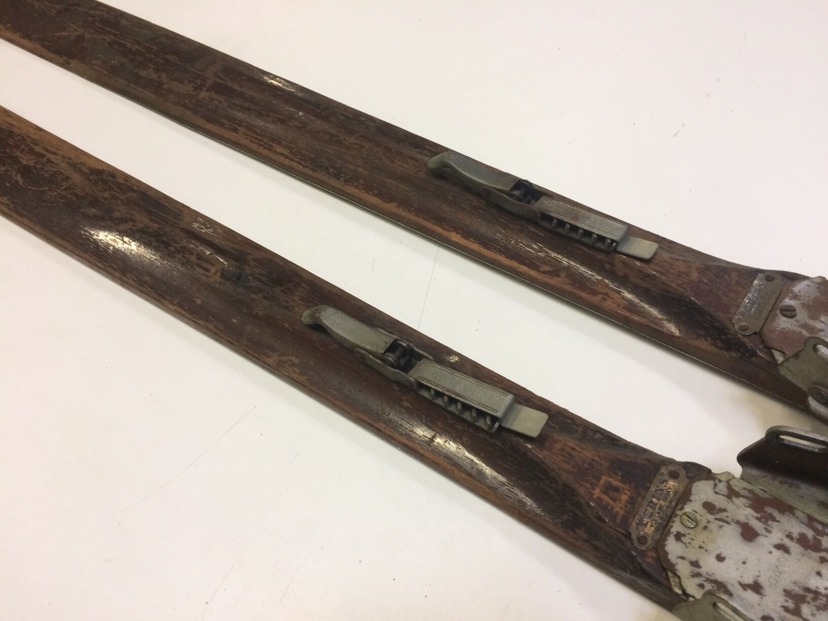 Pair of old wooden skis 1900