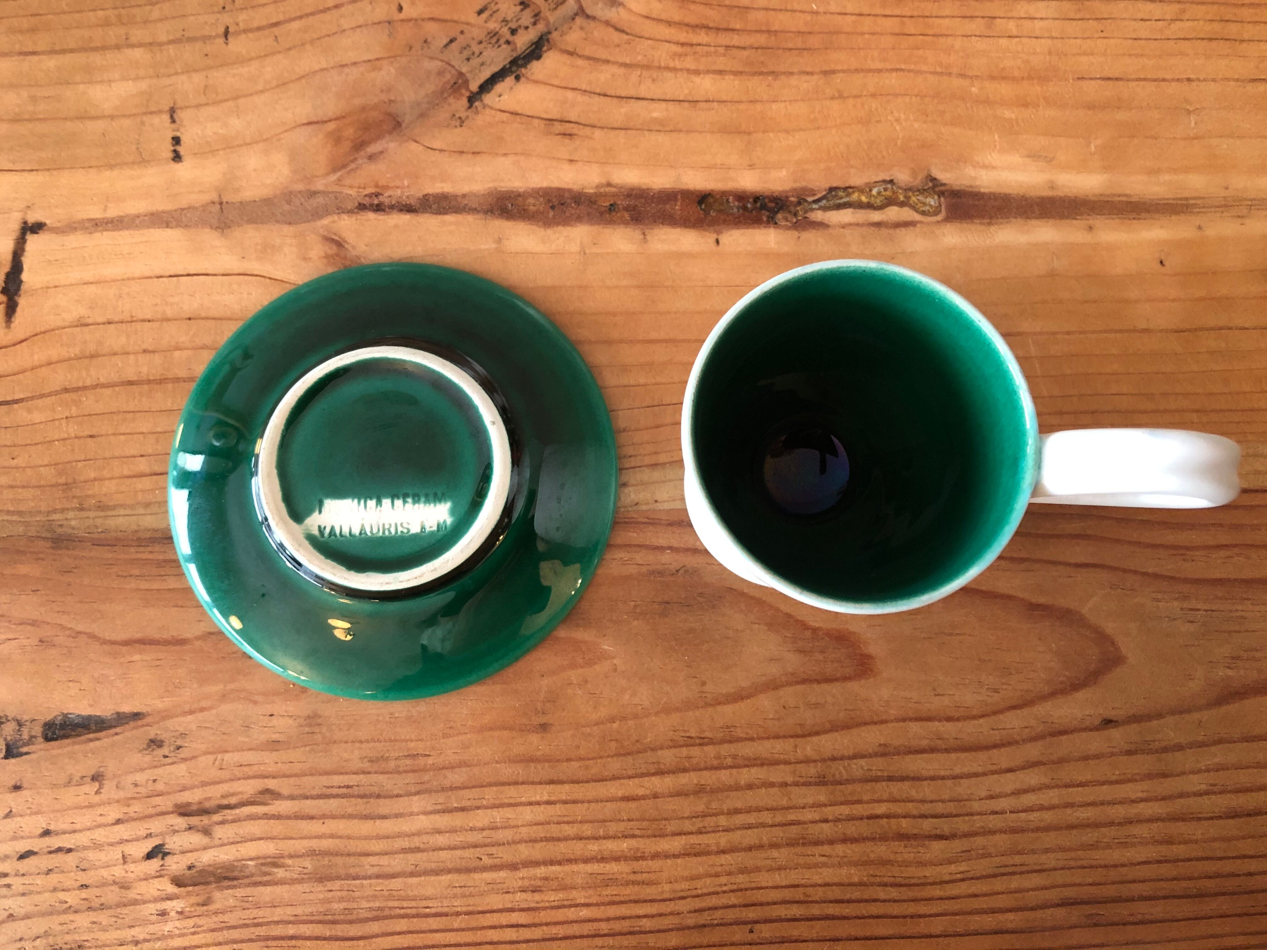 Vallauris ceramic coffee service