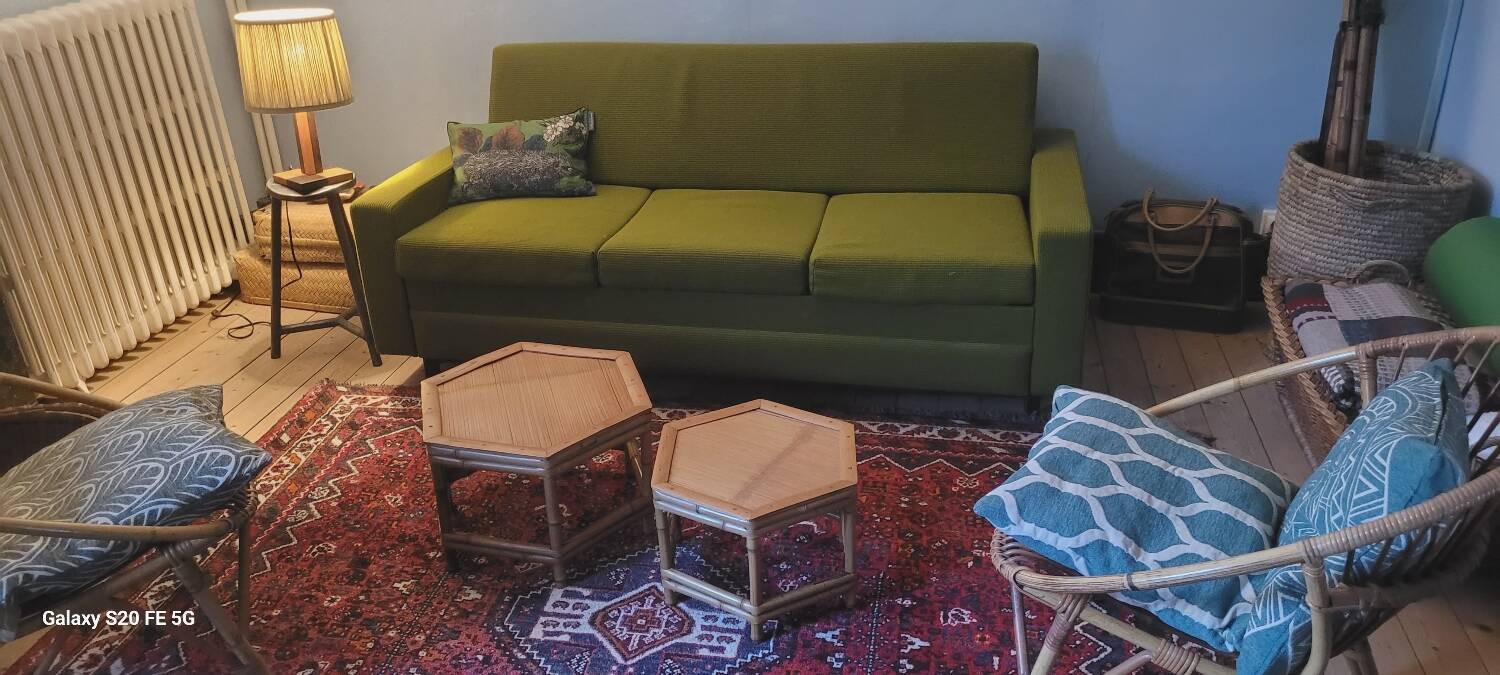 70's bamboo coffee tables