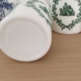 4 opaline apothecary vials