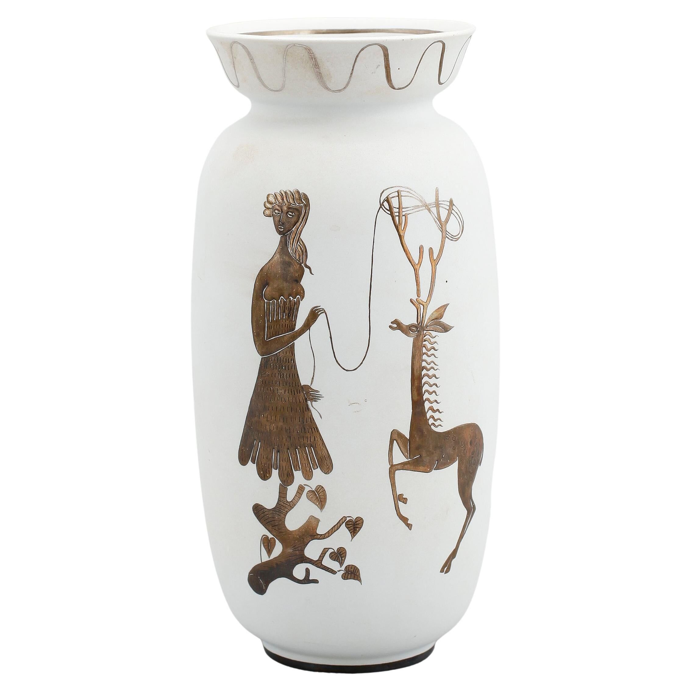 "Vase 'Grazia' by Stig Lindberg, Gustavsberg. Sweden 1960 Signed."