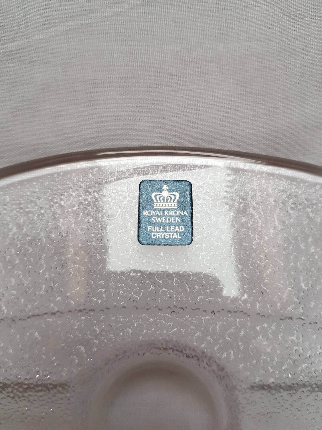 Plat de service en cristal Royal Krona Suède