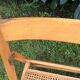 Wooden and cane folding chairs