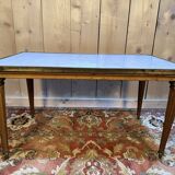 Louis XVI style coffee table in Carrara marble with toupie legs