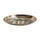 Silver metal hollow oval dish