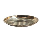 Plat ovale creux metal argenté