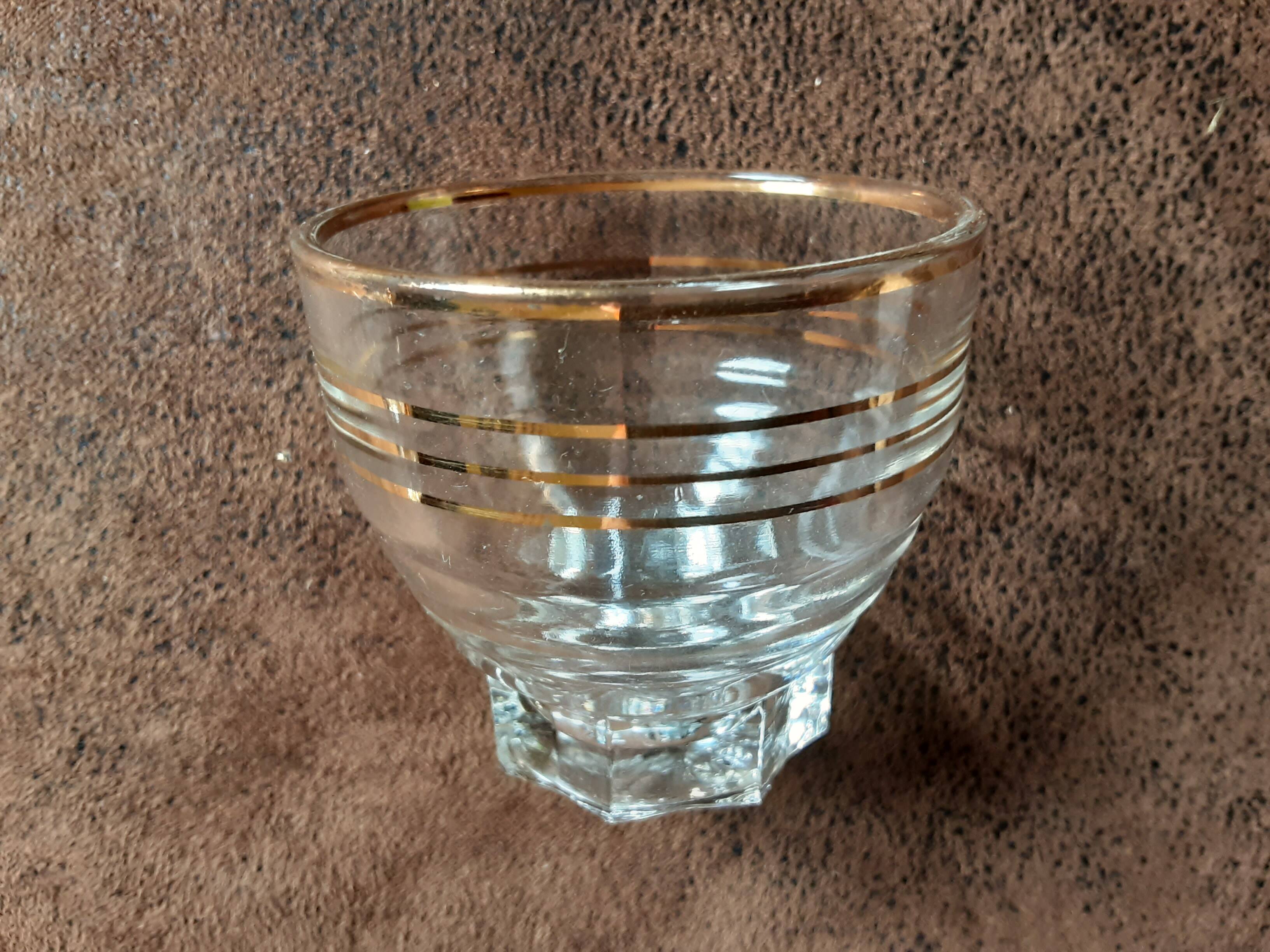 Set of 6 crystal digestive glasses