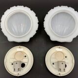 Pair of shell wall sconces from Glasshutte Limburg