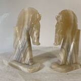 paire de serres livres tête de cheval 1970