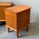 Pair of vintage light wood bedside tables