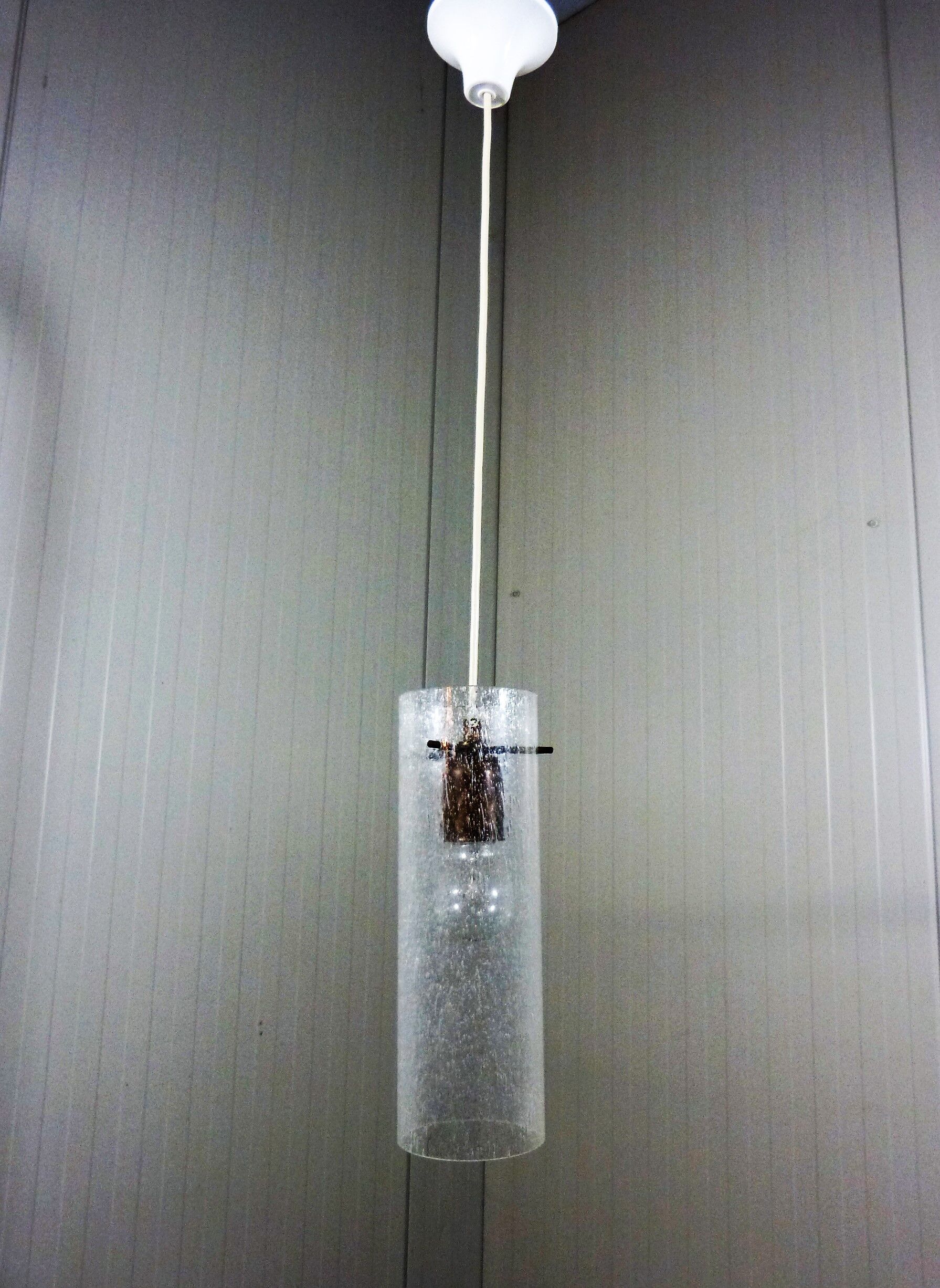 Vintage Kaiser Leuchten glass hanging lamp, 1960’s