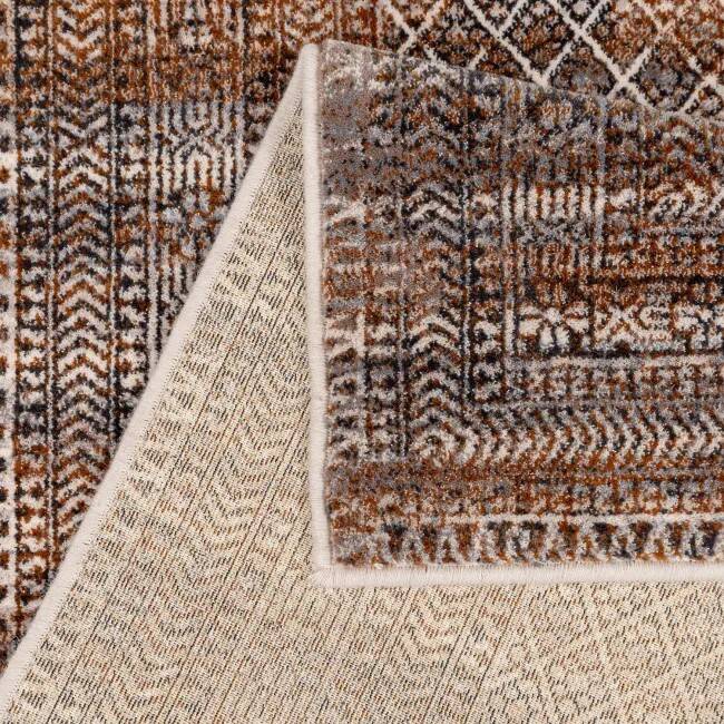 HAKI brown oriental wool rug