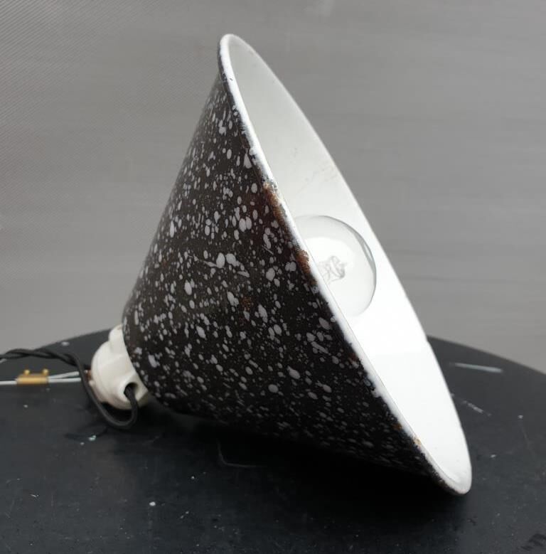 Speckled enamel conical hanging