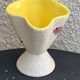 Vintage painted pink enamelled ceramic vase 1960