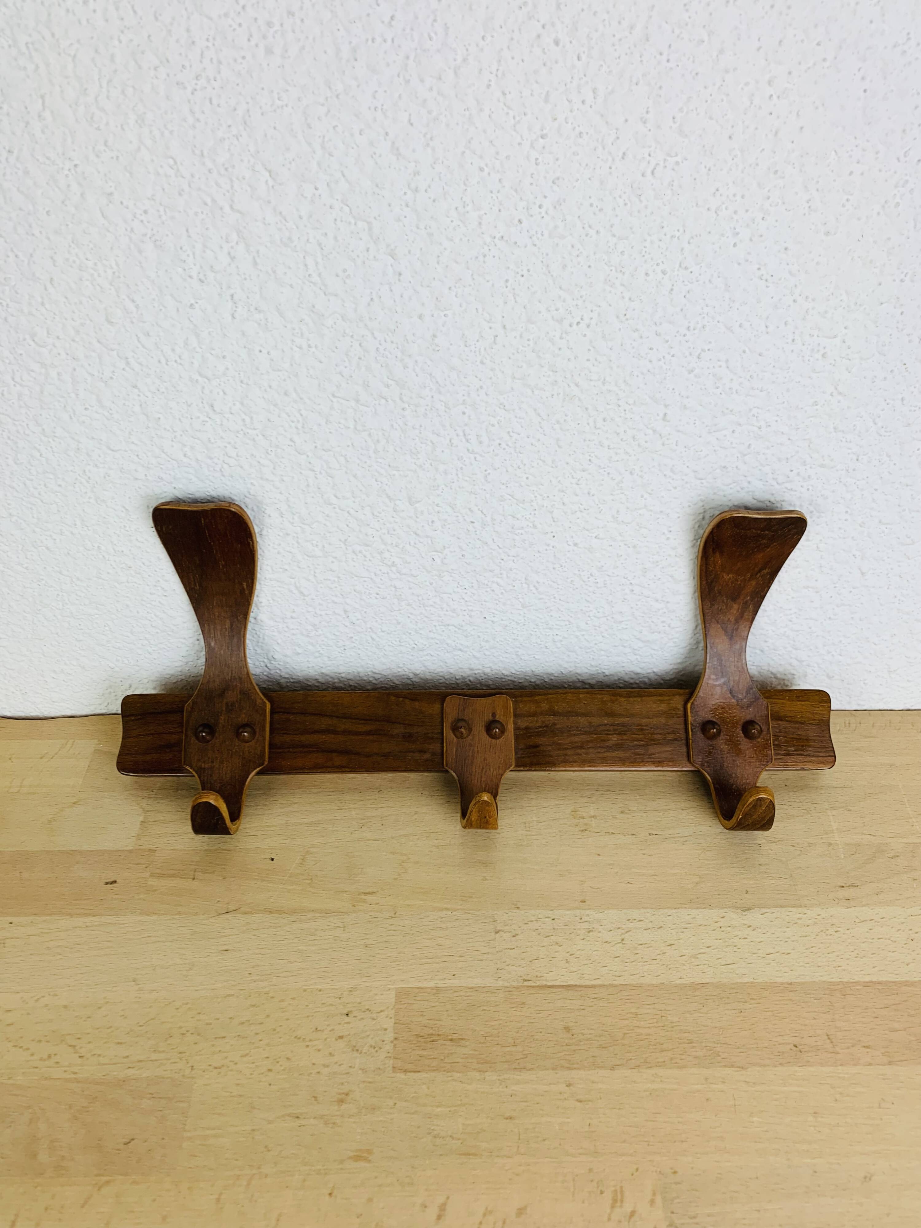 Bruno Paul art deco wall coat rack for Deutsche Werkstätte Hellerau