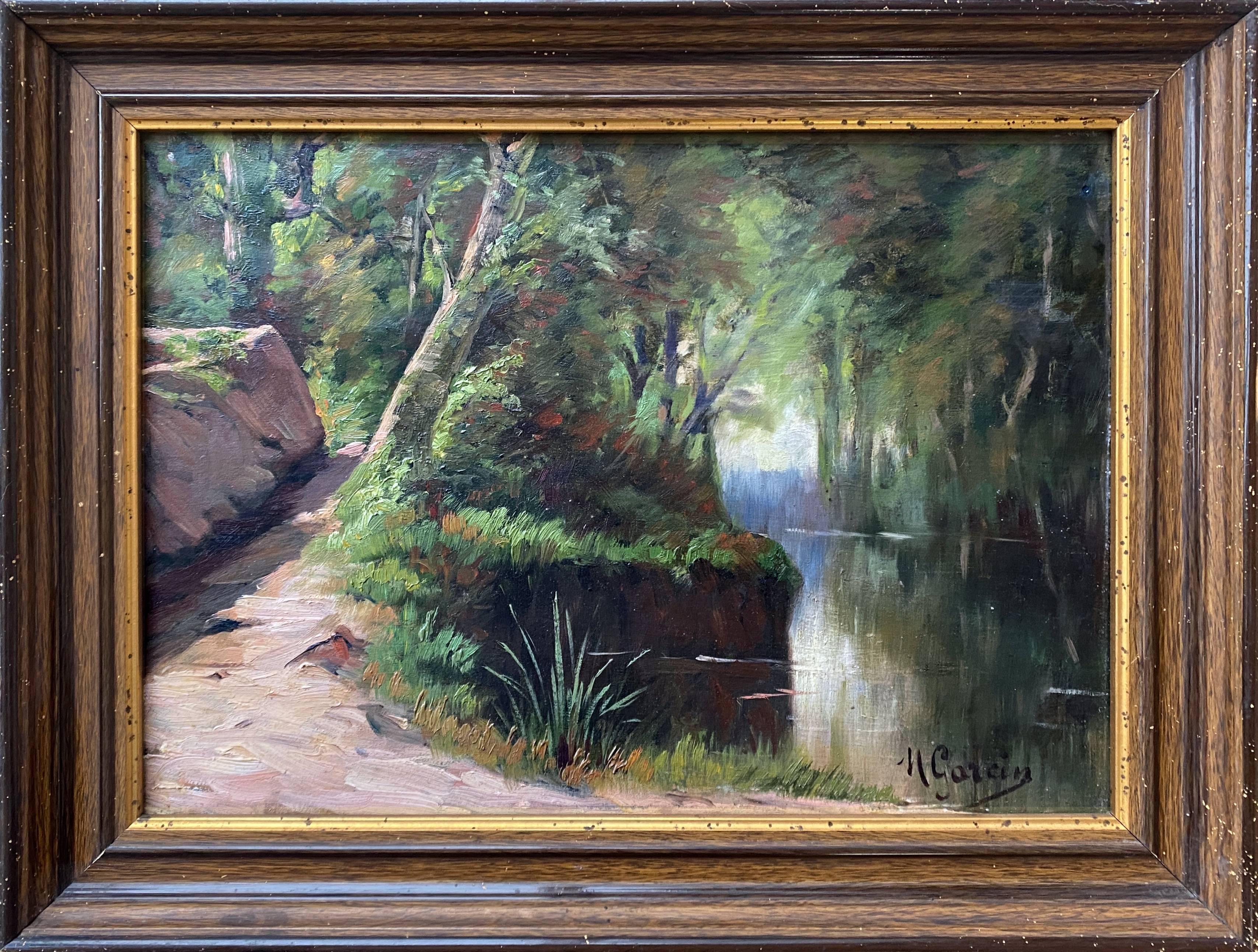 Painting made in oil on wooden panel