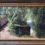 Painting made in oil on wooden panel