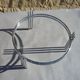 Chrome and glass tripod coffee table