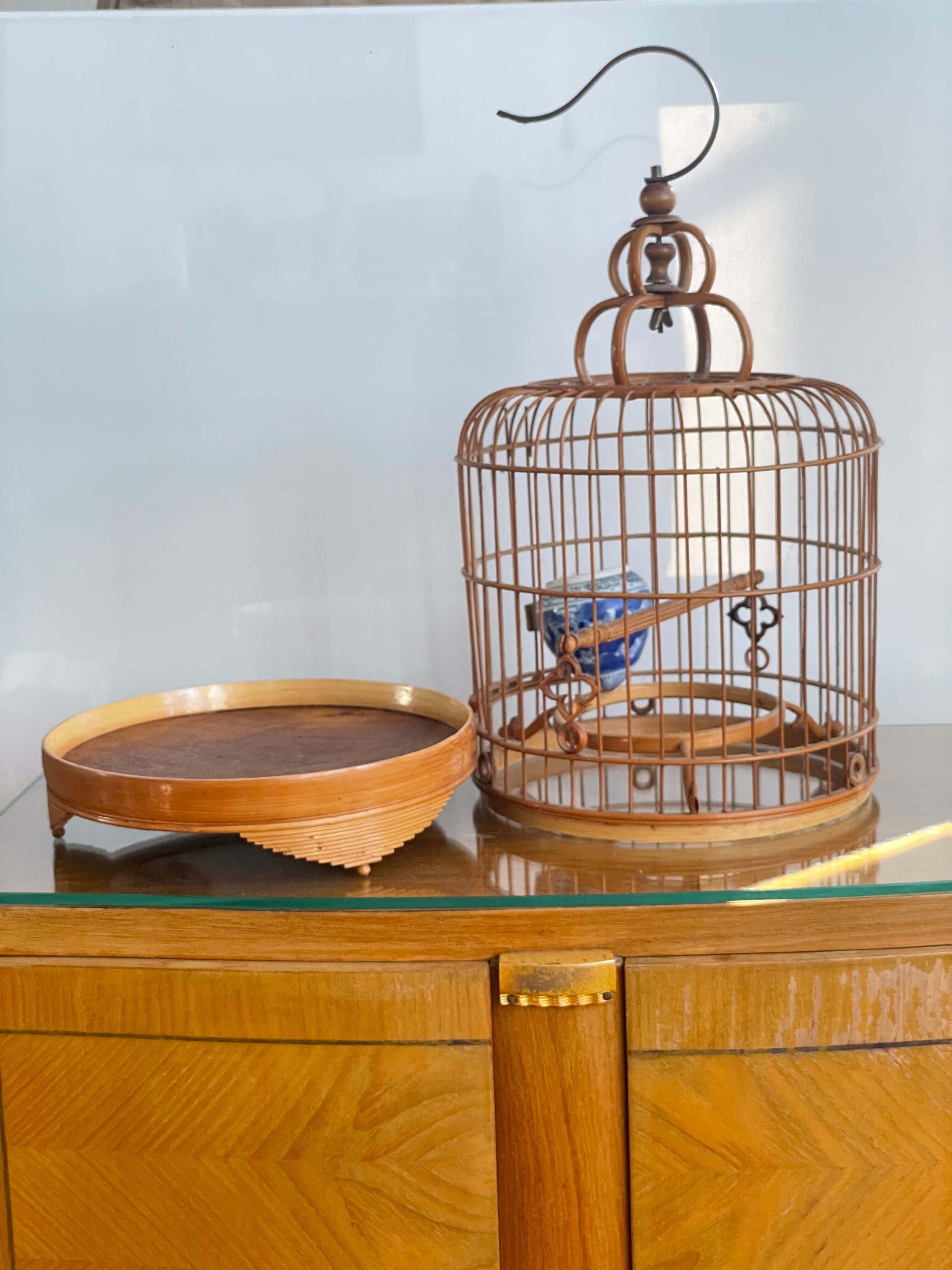 Vintage Vietnam Bamboo Bird Cage