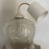 Vintage chandelier pendant lamp in molded glass tulip shape