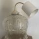 Suspension lustre vintage en verre moulé forme tulipe