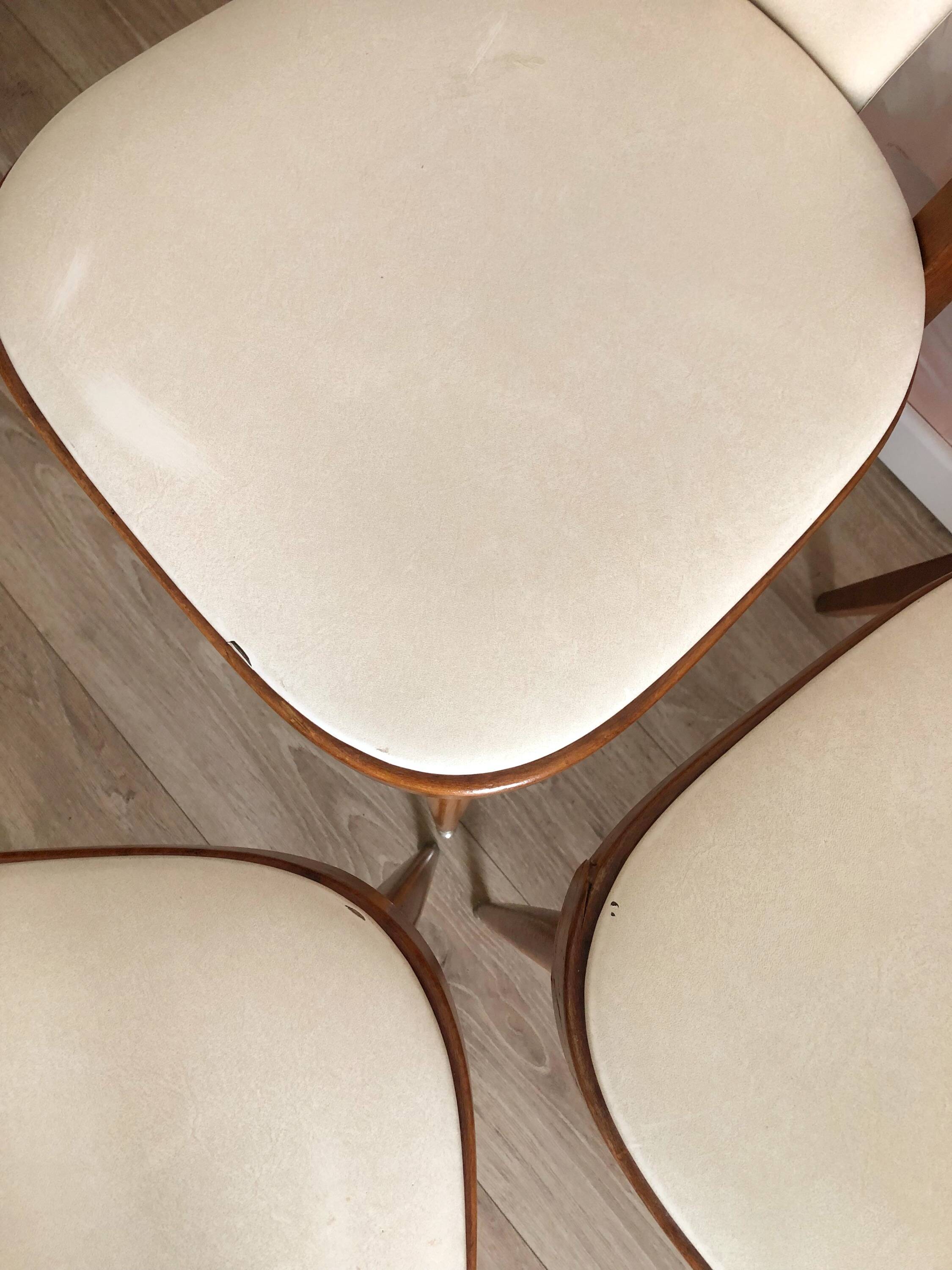 Set of 5 Baumann Palma model chairs, from the 60s/70s