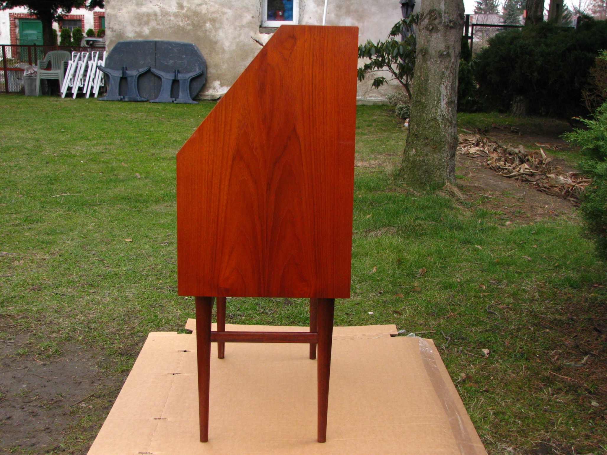 Secretaire with a key from the 1960s / 70s, Denmark, teak wood