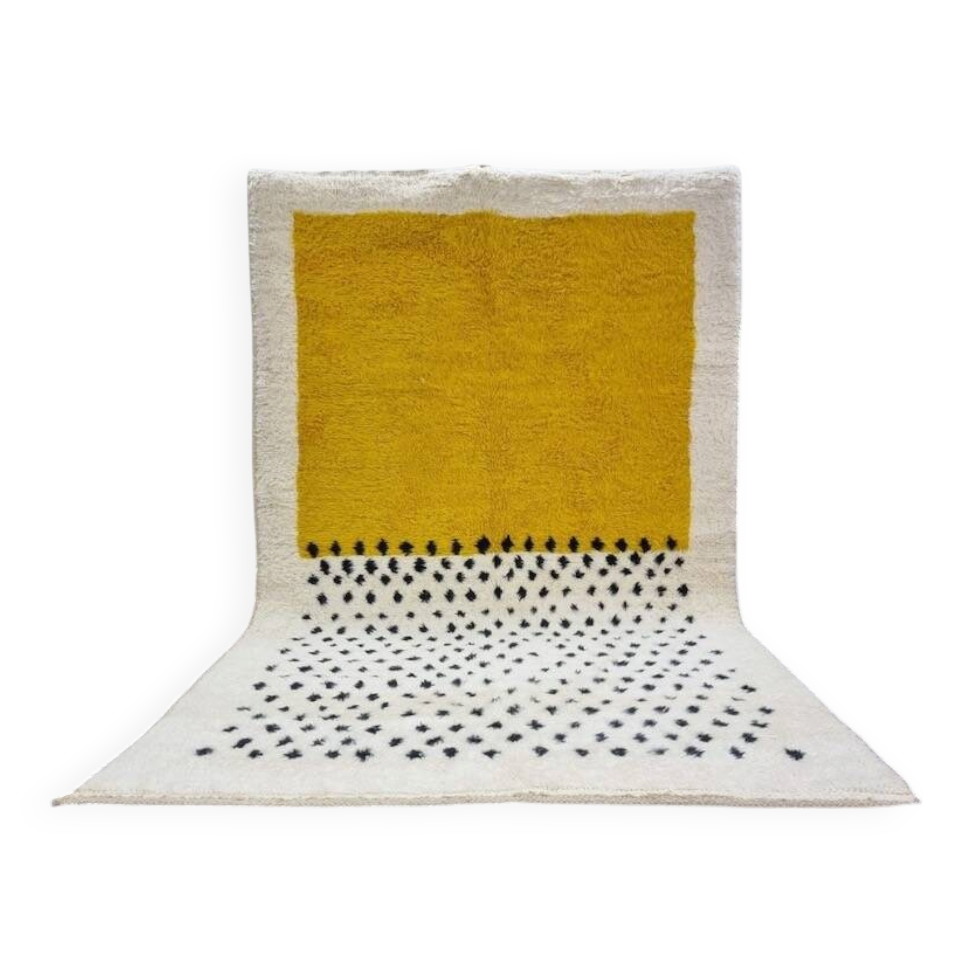 Handmade traditional natural wool rug size 2/3 m