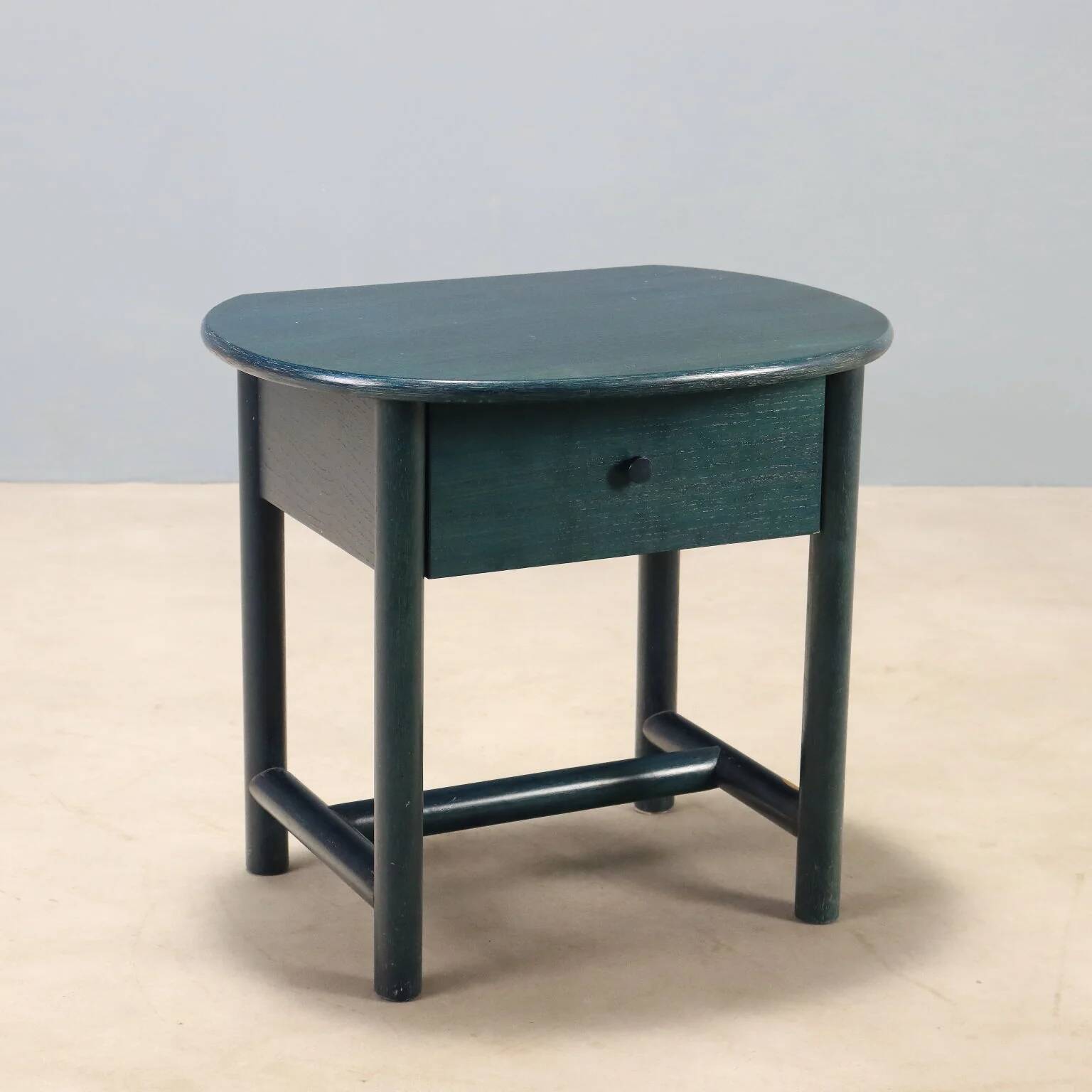 1980s wooden bedside table by Roberti Rattan