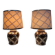 Important pair of ceramic lamps. French work.