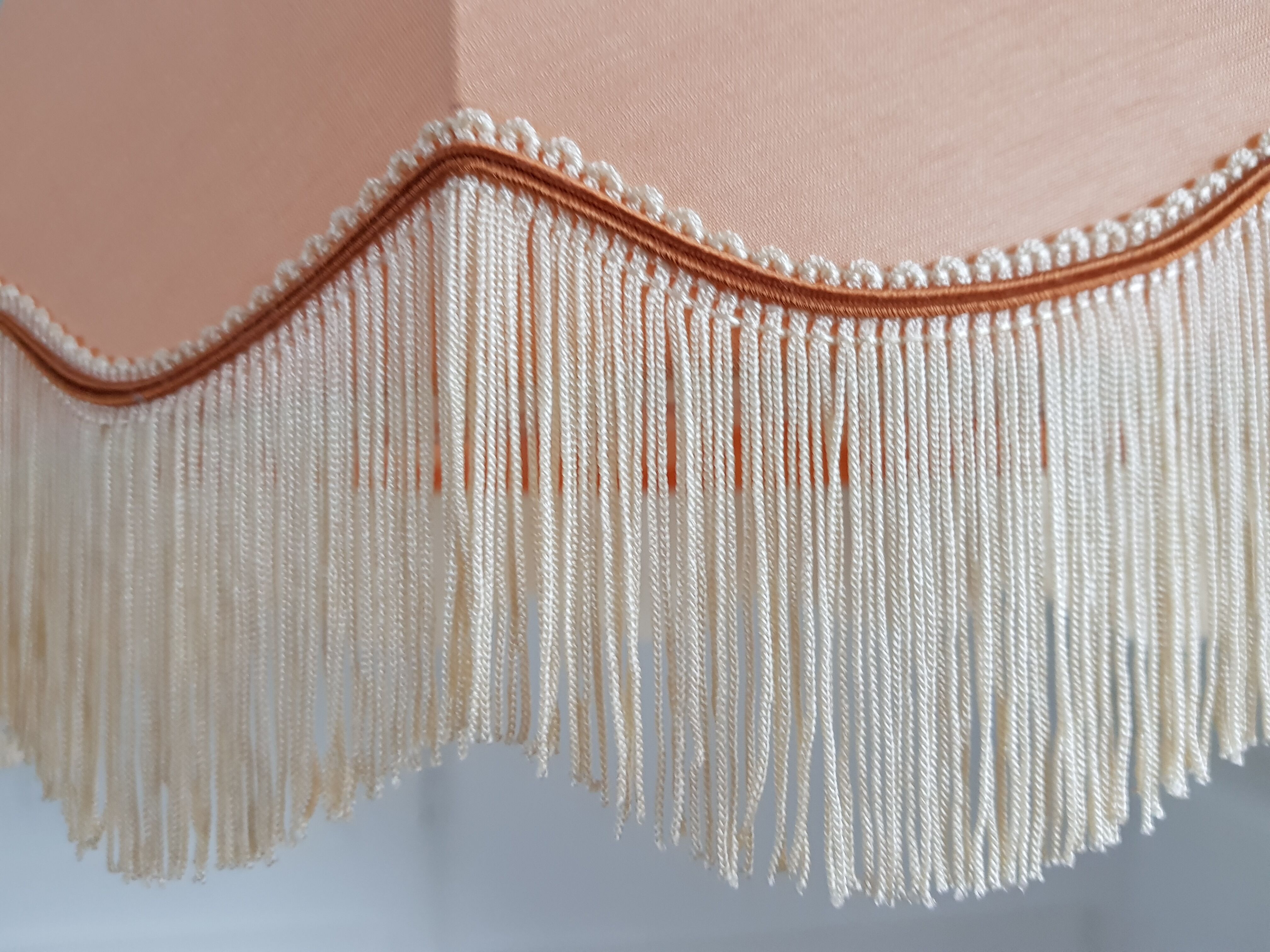Hanging vintage coral fabric