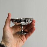 6 small stainless steel footed bowls, Letang Remy style